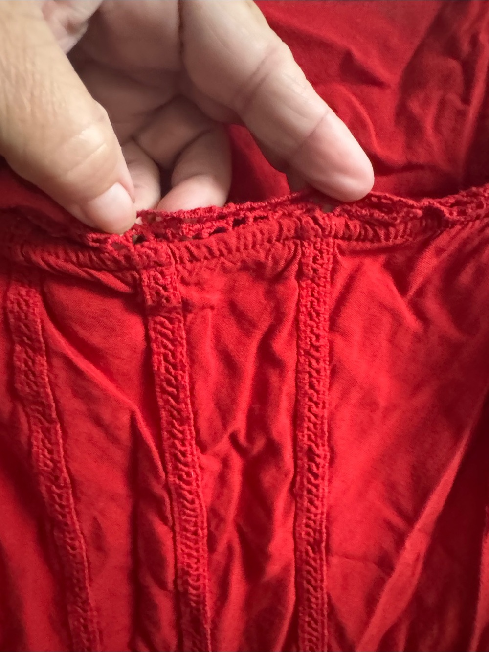 Maurices Red Ruffle-Shoulder Tank Top - Picture 3 of 5